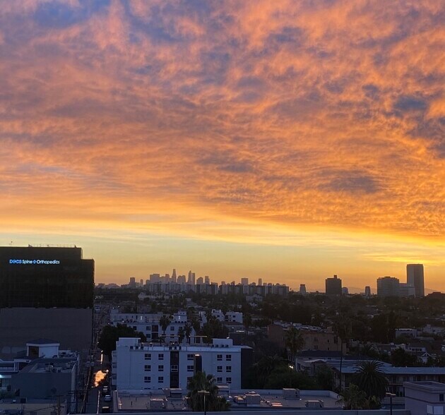 DTLA views from balcony - 321 S San Vicente Blvd