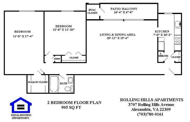 Floorplan - Rolling Hills Apartments