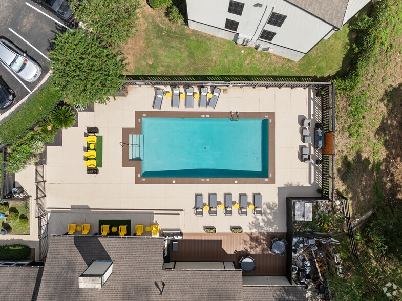Sienna Square - Pool Aerial view - Alexis Chase
