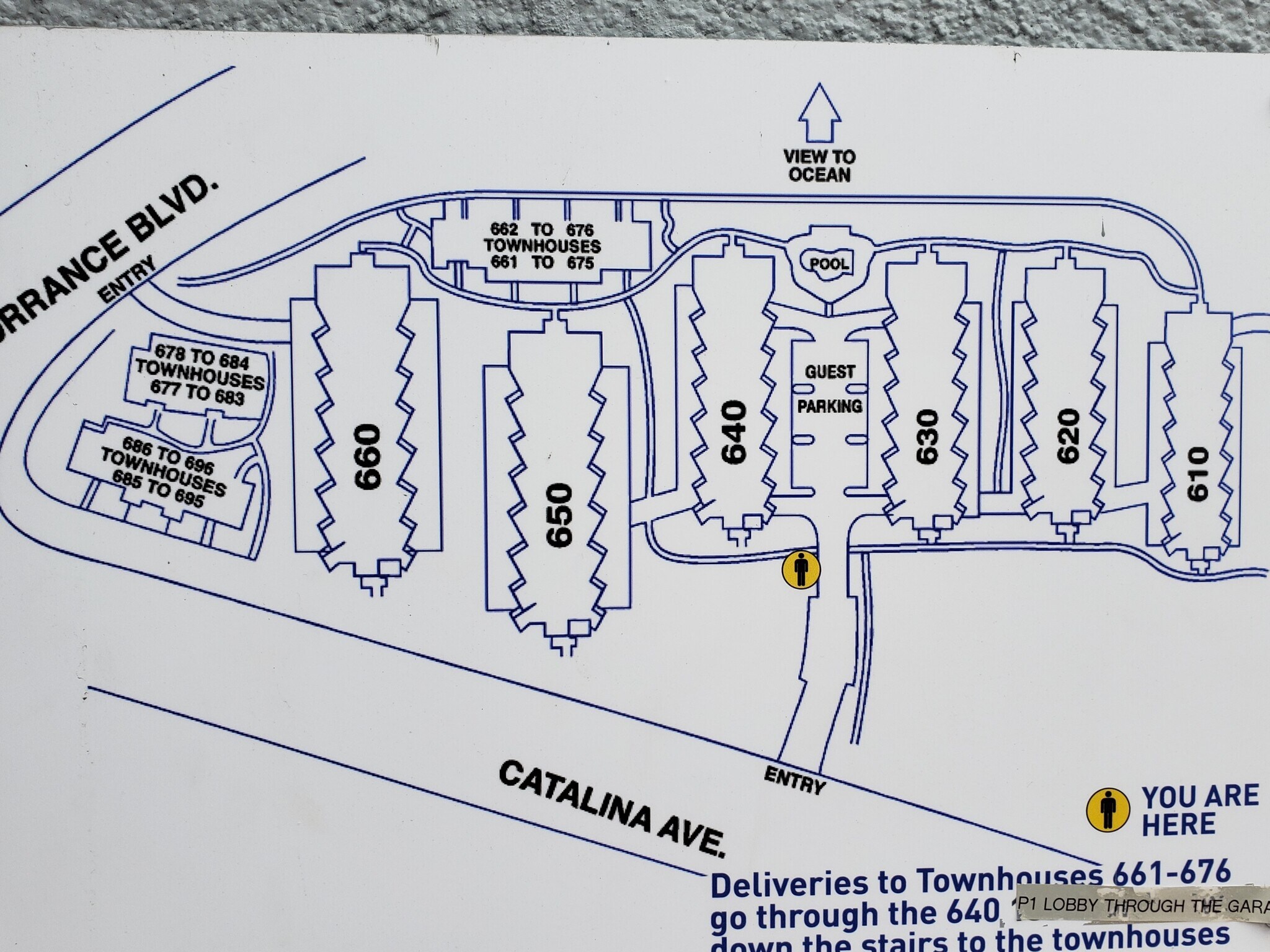 Map of complex and unit location - 665 The Village