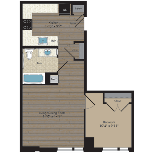 Floorplan - Hodge on 7th - Senior Living