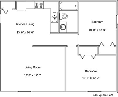 2BR/1BA - Brookfield I, II & III