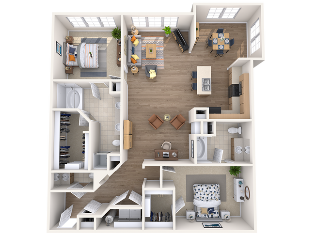 Floorplan - The Beverly Austin