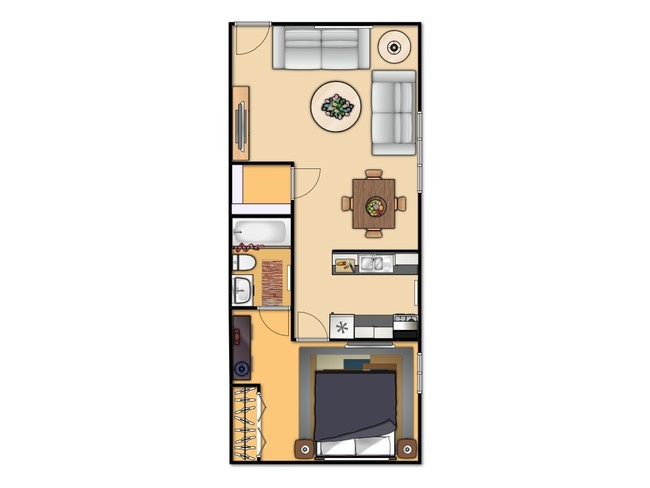 One Bedroom - Plaza Terrace Apartments