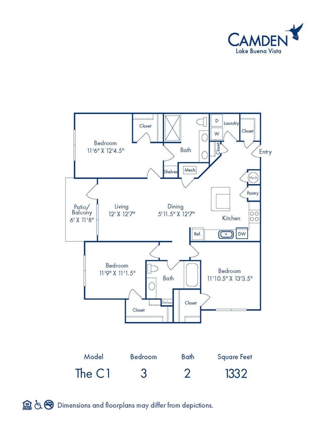 Floorplan - Camden Lake Buena Vista
