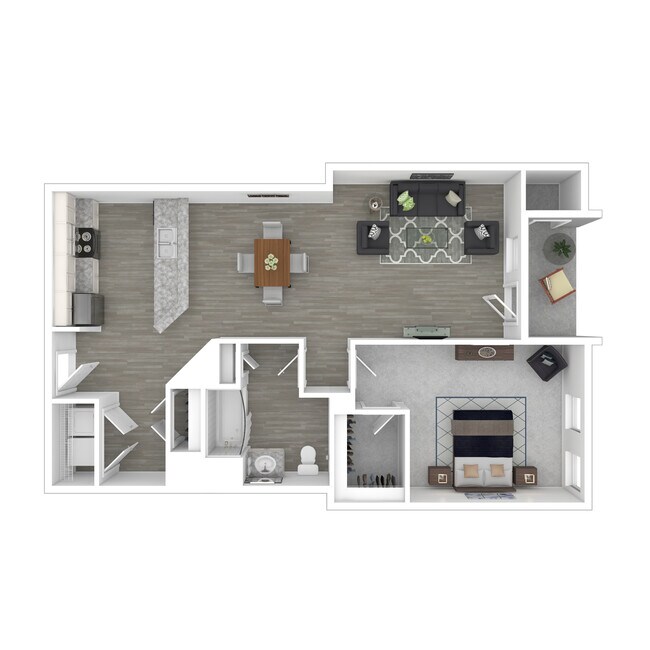 Ash 1 Bedroom 3D - Liberty Park Apartments