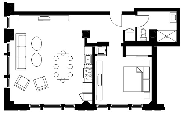 1BR/1BA - Union Lofts