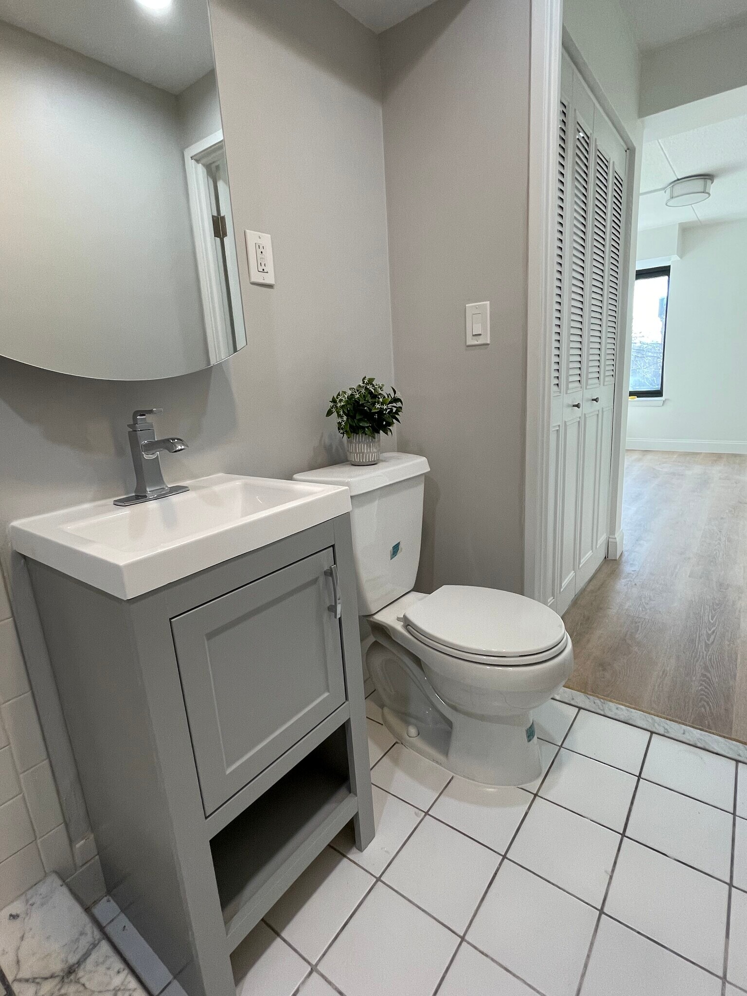 Master bathroom and walking closed entrance - 1243 Beacon St
