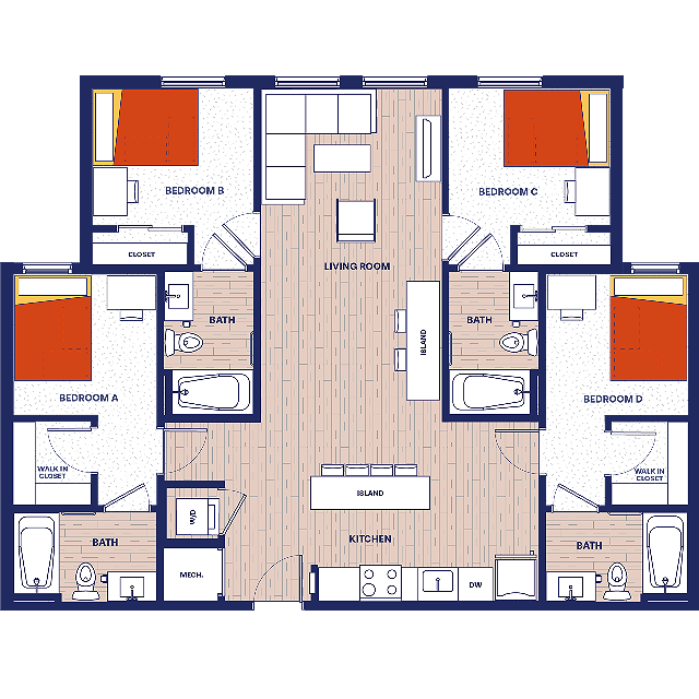 4 BEDROOM, 4 BATH XL - The York