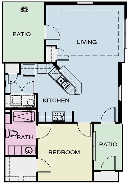 1x1 - Mexia Gardens Apartments