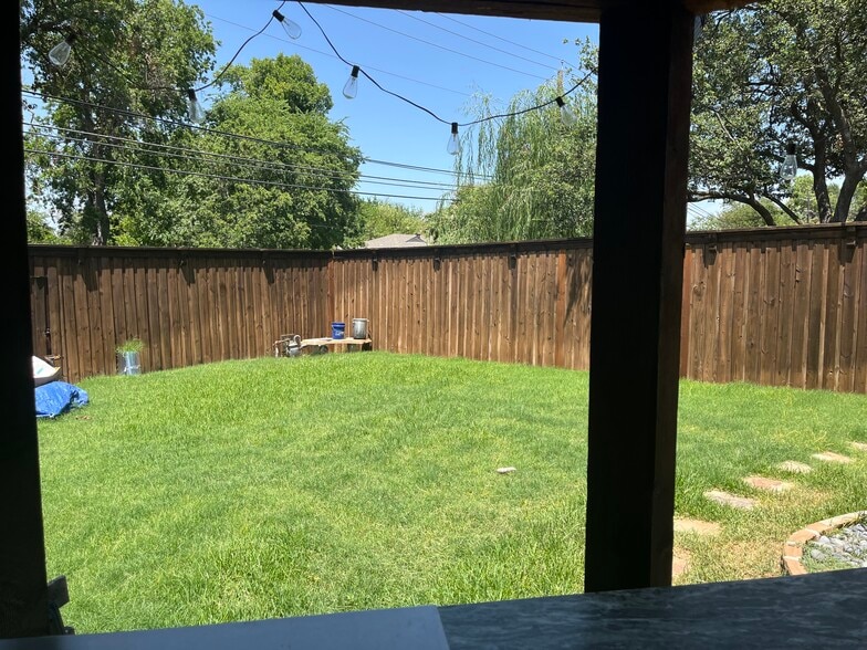 Fenced backyard - 1605 Bardfield Ave