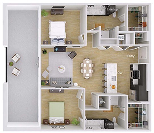 Floorplan - Foster on the Park Apartments
