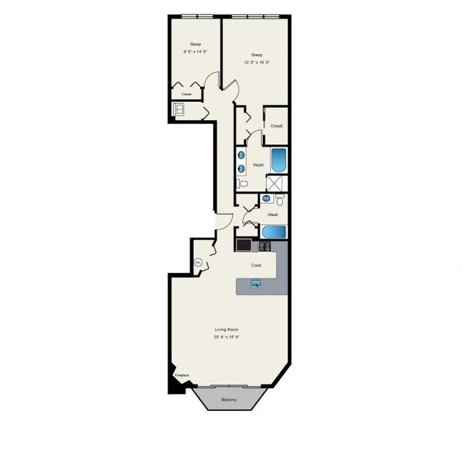 Floorplan - 1500 N Damen Apartments