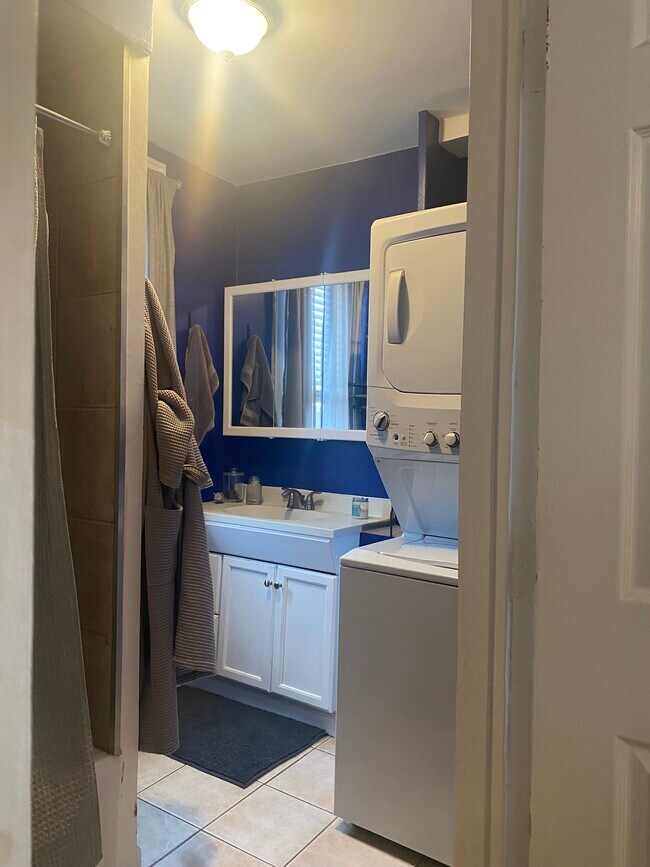 Washer and dryer in the bathroom - 829 N Salina St