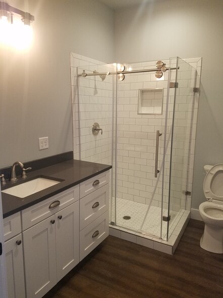 Tile shower - 101 S Stevens St