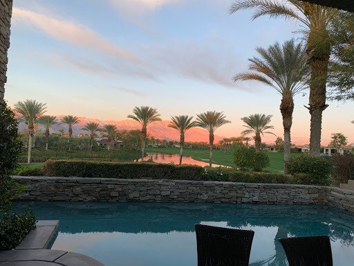 View of sunrise from pool - 43347 Via Orvieto