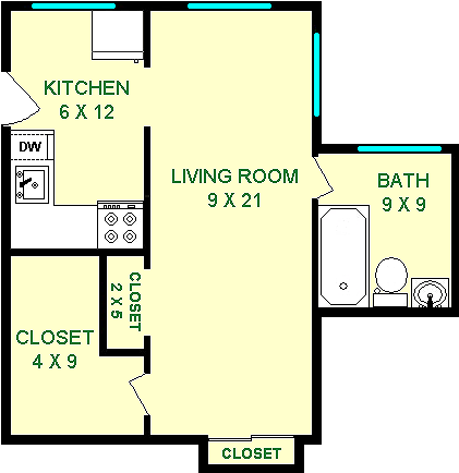 Fuschia Studio Floorplan - Nevilletree