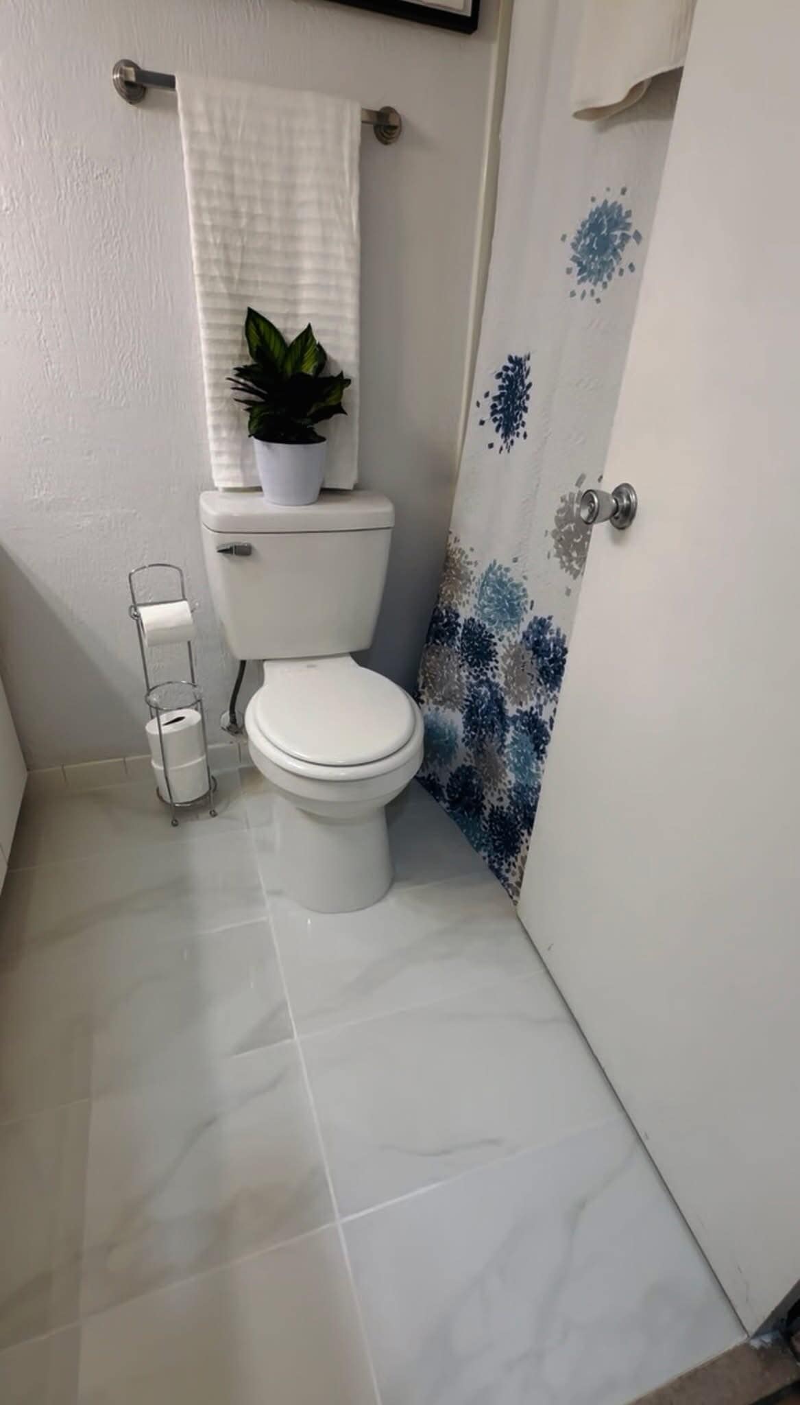 New Marble Floor in Bathroom - 1700 Clinch Ave