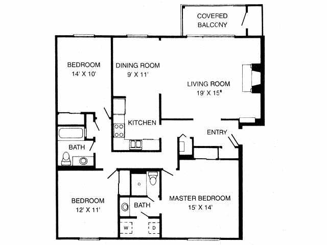 3BR/2BA - 9000 Westfield Apartments