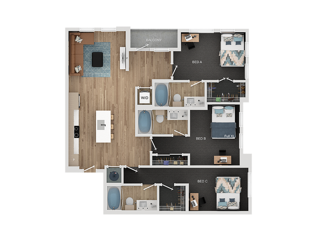 3BR/3BA- C3 - Lumen on Ninth