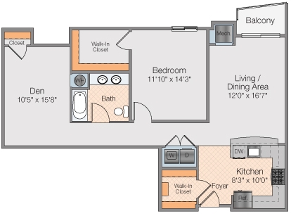 1BR/1BA - The Galaxy Apartments