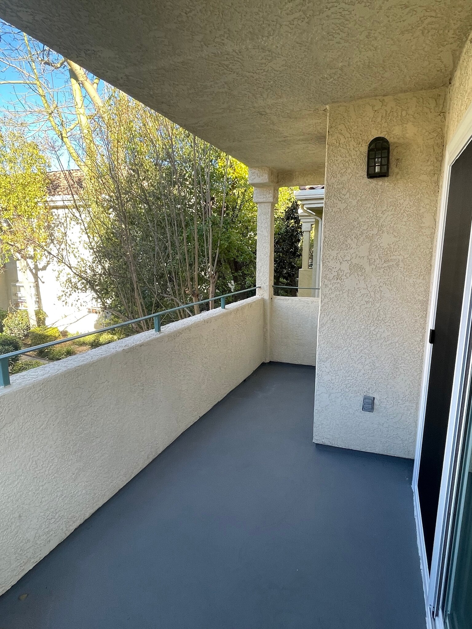 Second story balcony and storage closet. - 4201 Las Virgenes Rd