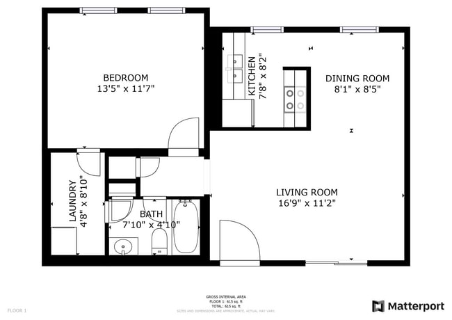 Floorplan - The Studebaker Apartments | 1 & 2 Bedroom ...