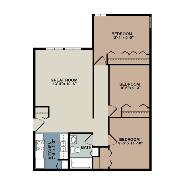 Floorplan - Lakeside Manor Apartments