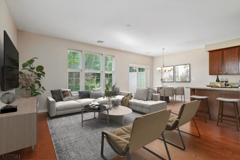 Virtually Staged Living Room - 401 Waterview Ct