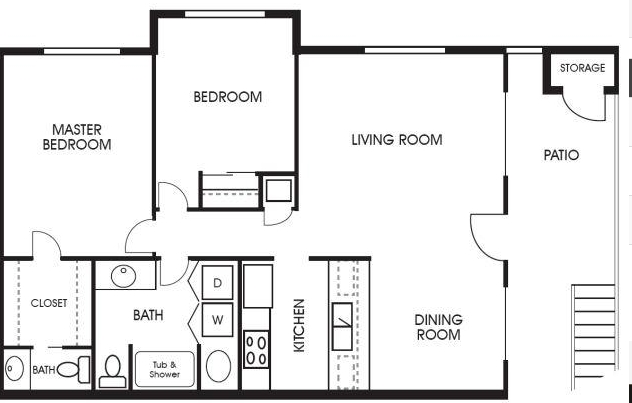 2BR/1.5BA - Poplar Village Apartments