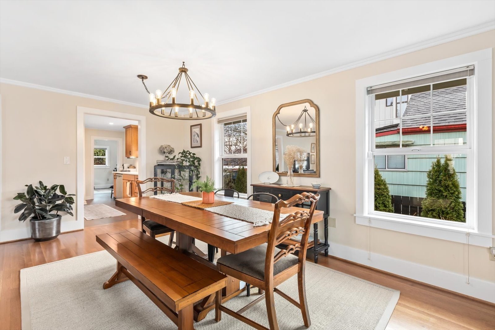 Large, light filled living/dining room - 8042 Earl Ave NW