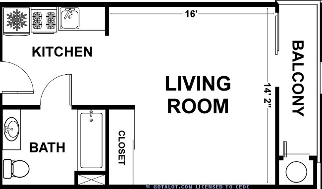Studio - Santa Paulan Senior Apartments