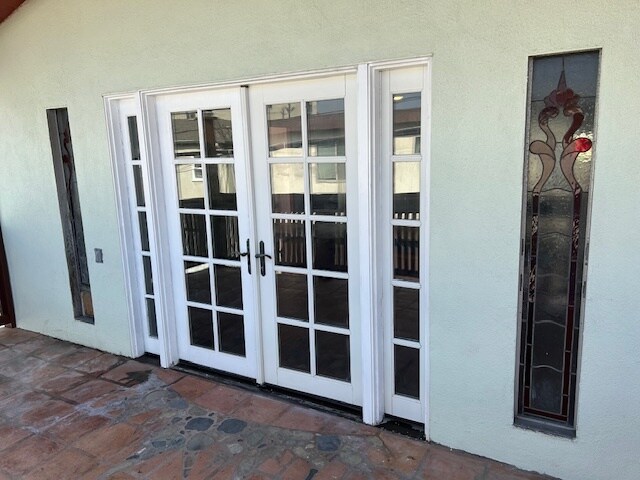 French Doors to Living Room from Deck - 226 Palm Dr