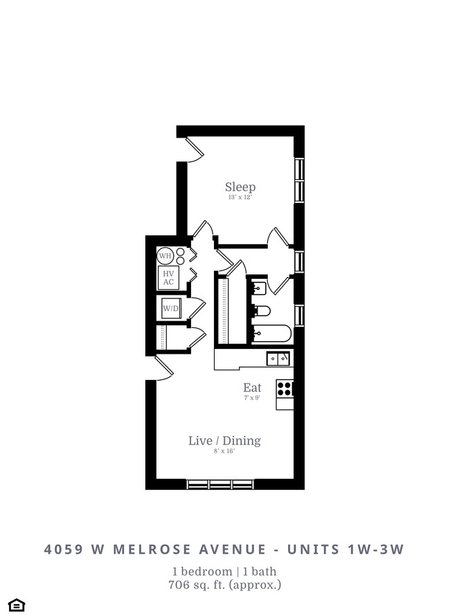 Floorplan - 4057-59 W. Melrose St.