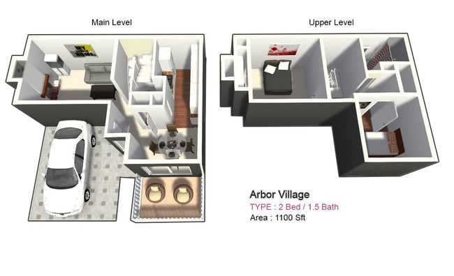 Two Bed / One and a Half Bath - Arbor Village