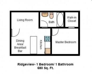 1BR/1BA - Ridgeview Apartments