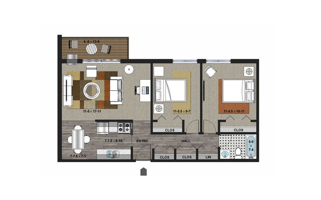 Floorplan - Cedar Apartments