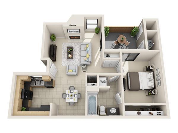 Floorplan - The Lodge at McCarran Ranch Apartment Homes