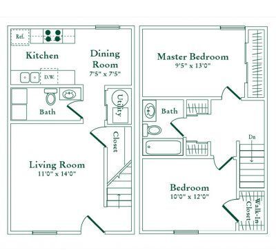 Floorplan - Normandy Green Apartments & Townhomes