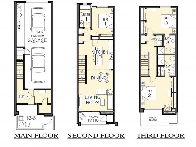 The Hardy Townhomes 3 Brs - The Hardy Tempe Townhome Living