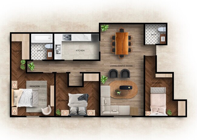 Floorplan - Hilltop/Parkview Apartments