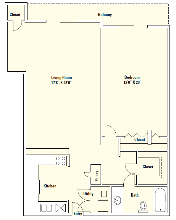 Floorplan - Memorial Towers Apartments