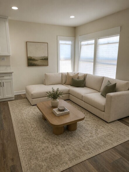 AI Staged Living Room - 634 E 87th St