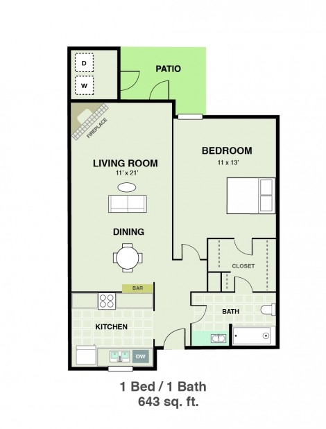 1BR/1BA - Solana Vista