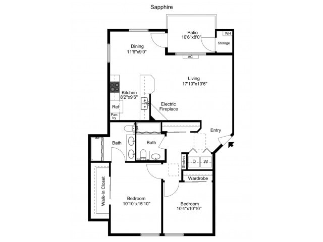 Sapphire - 2 Bedroom, 2 Bath - Acero Ridgefield