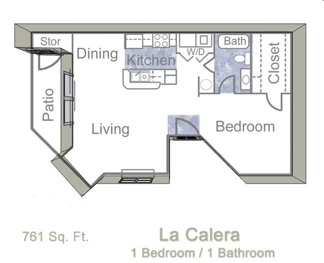 1BR/1BA - La Calera Apartments