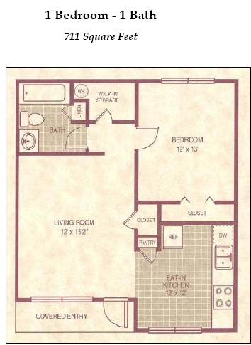 1BR/1BA - Jasmine Homes