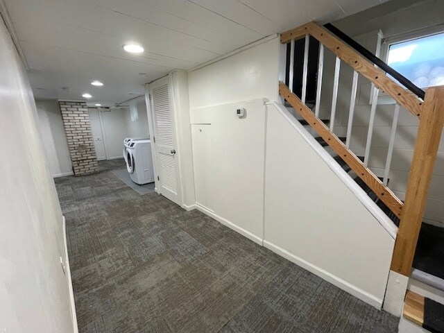 South end basement hall - 1161 Hubbard Ave
