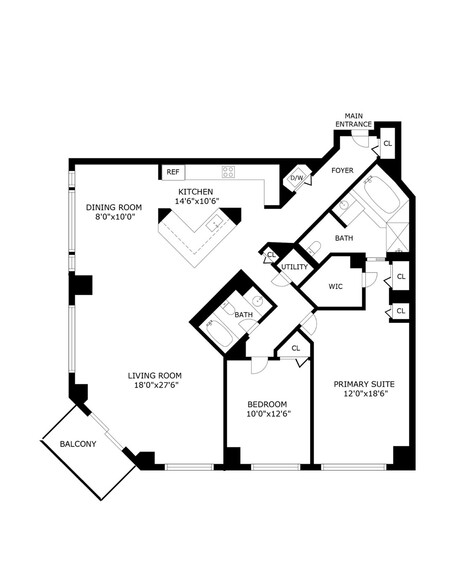 Corner layout offering 1,428 square feet with excellent separation of space. - 25 Rockledge Ave