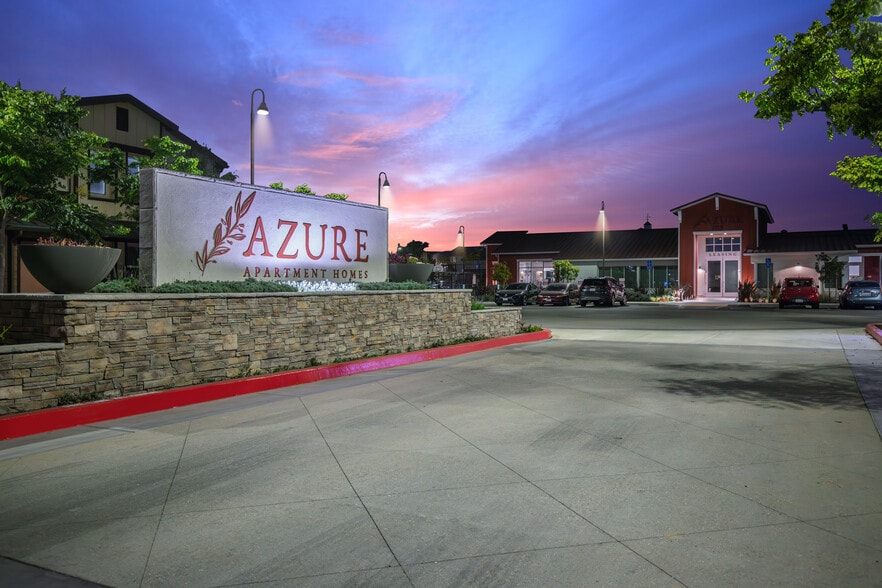 Entry at Dusk - Azure Apartments